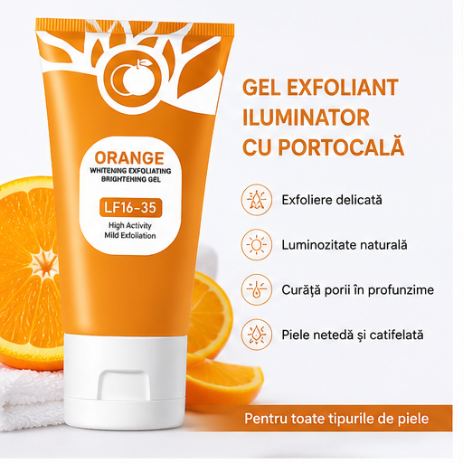 Gel Exfoliant Natural Cu Portocale